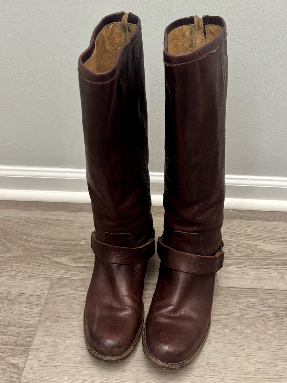 Frye Women's Tall Leather Riding Boots - Dark Brown